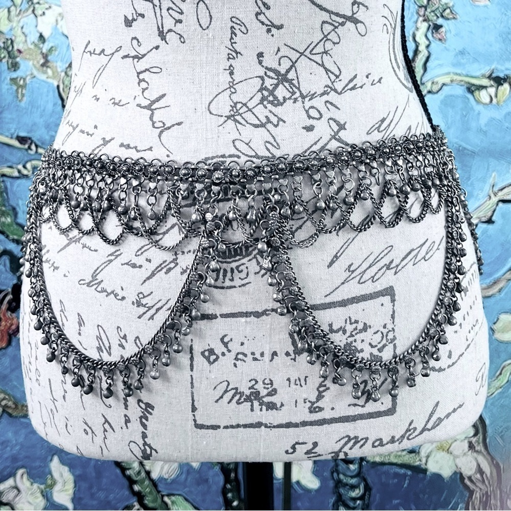 Silver Belly dancer belt.